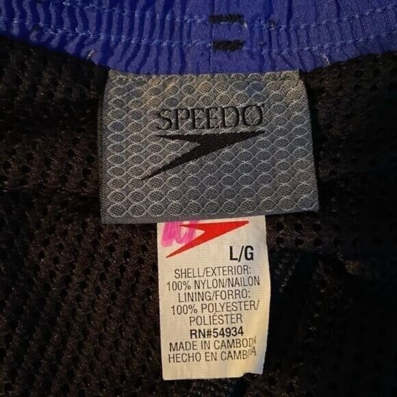 Speedo Men’s Swim Trunks Size Large Pockets Drawstring Navy‎ Blue Beach V… - Picture 6 of 8